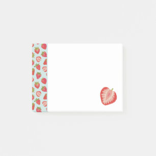 Post-it® Motif Fraise d'Été Menthe & Rouge