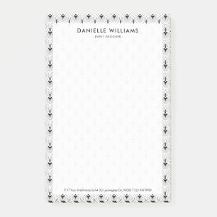 Post-it® Motif géométrique Art déco noir et blanc