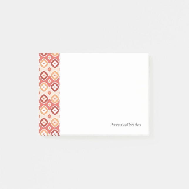 Post-it® Motif géométrique d'ikat d'or (Devant)