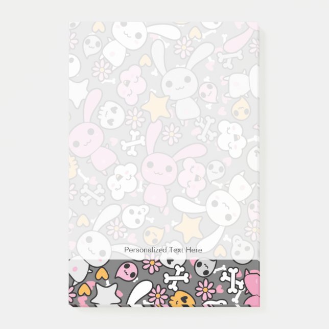 Post-it® motif gris de kawaii (Devant)
