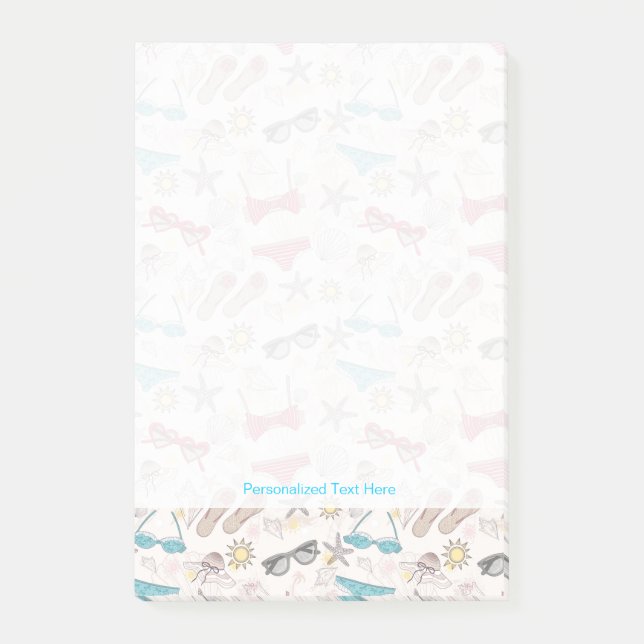 Post-it® Motif mignon d'abrégé sur été (Devant)