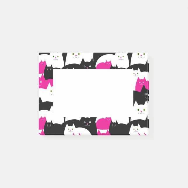Post-it® Motif moderne mignon de chat de Kitty (Devant)