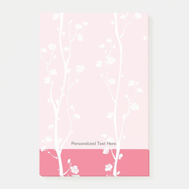 Post-it® Motif oriental de fleur de prune (Devant)