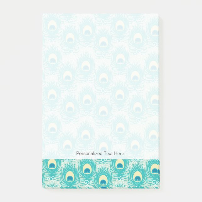 Post-it® Motif Peacock plumes (Devant)