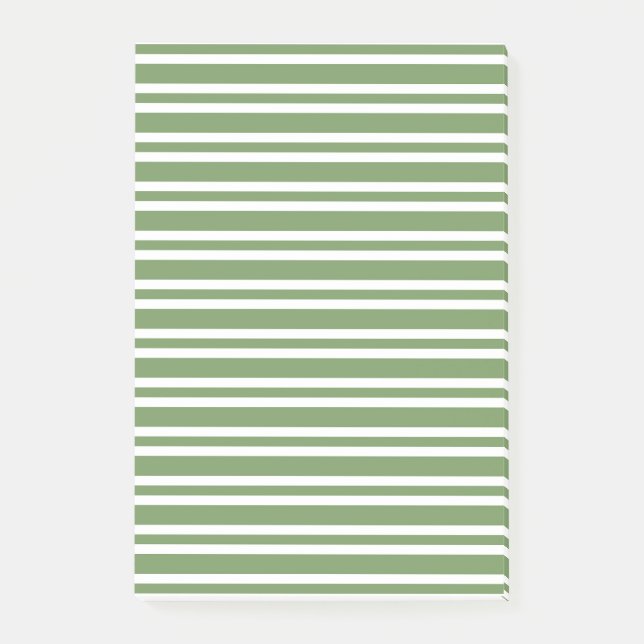 Post-it® Motif rayures vertes blanches (Devant)