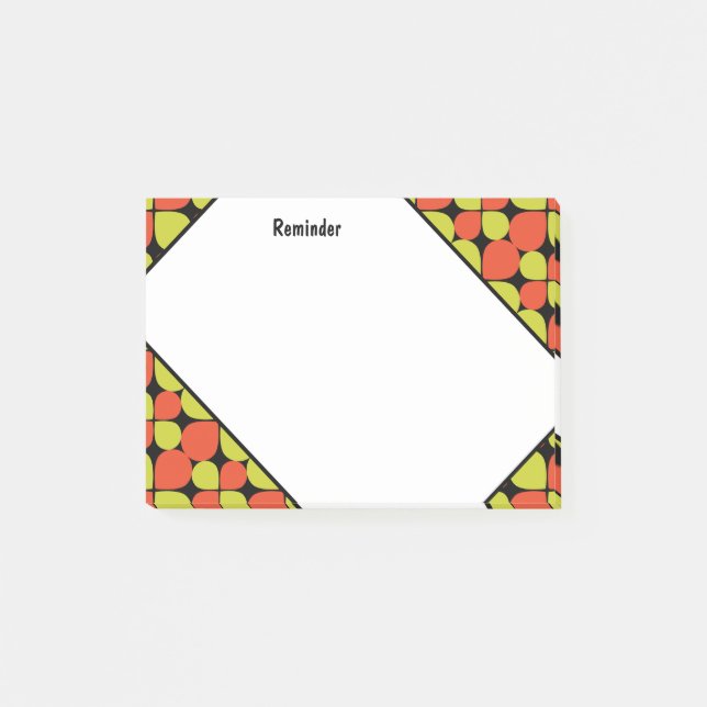 Post-it® Motif rétro Abstrait floral (Devant)