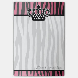 Post-it® Motif rose et noir de princesse à la mode chic de