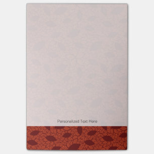 Post-it® Motif rouge de feuille sur l'orange