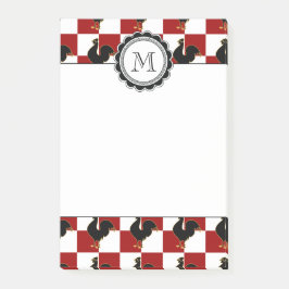 Post-it® Motif rouge et noir de poulet de coq
