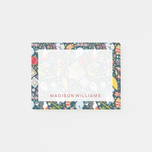 Post-it® Motif sans couture japonais (Devant)