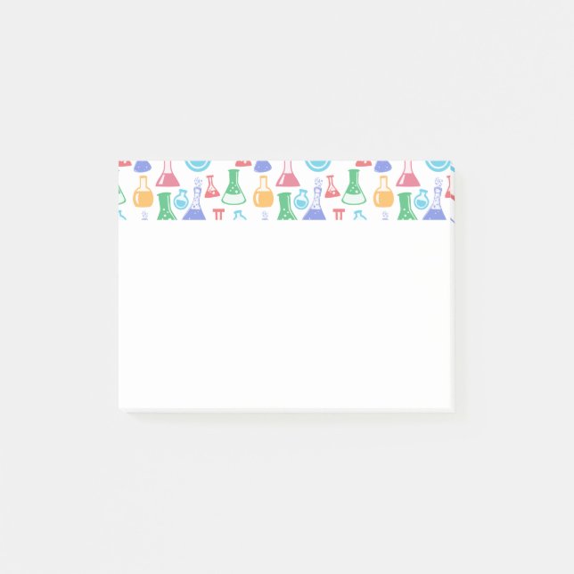 Post-it® Motif scientifique divertissant Beakers and Flaque (Devant)