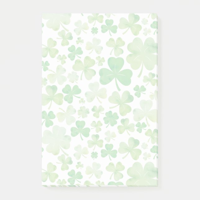 Post-it® Motif Shamrock Jour de la Saint Patrick vert (Devant)
