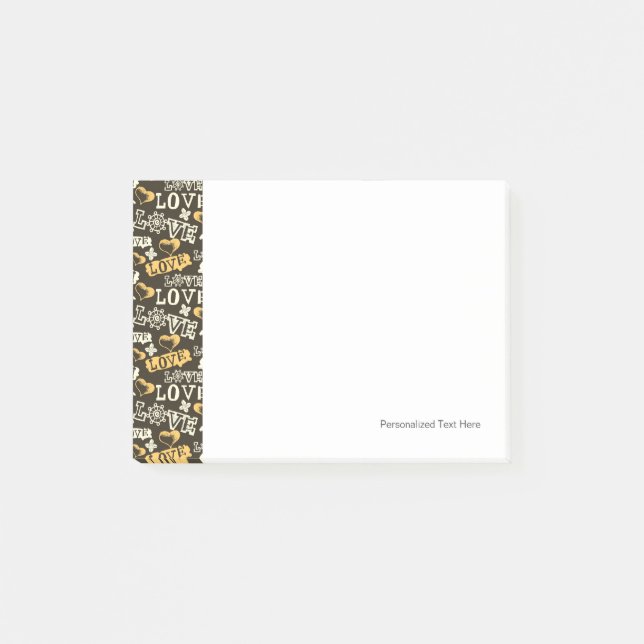 Post-it® Motif tiré par la main d'amour (Devant)