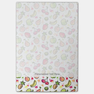 Post-it® motif tiré par la main de fruits