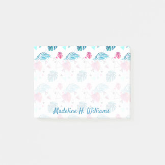 Post-it® Motif tropical de triangle de feuille