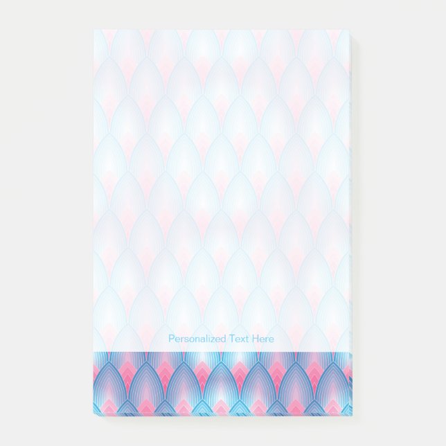 Post-it® Motif turquoise et rose de pétale (Devant)