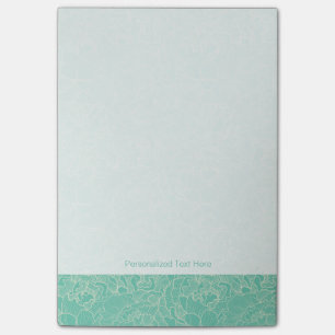 Post-it® Motif Turquoise Peony