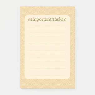 Post-it® Motif Vague Japonais - Tâche Importante
