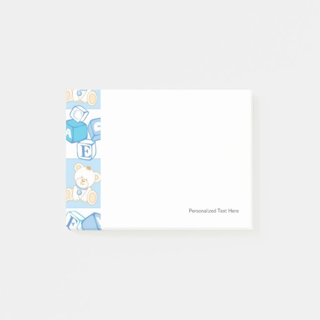 Post-it® Motif vérifié d'ours de nounours (Devant)