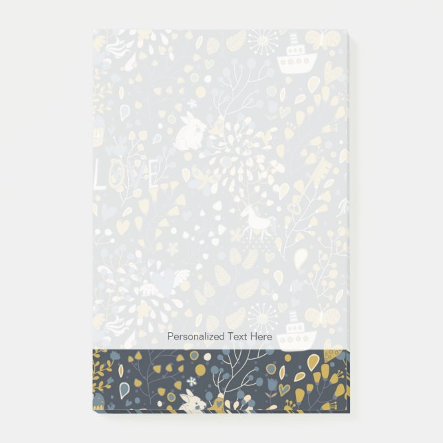 Post-it® Motif vintage abstrait (Devant)