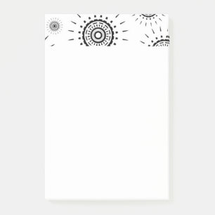 Post-it® Motifs d'éclats noirs sur fond blanc