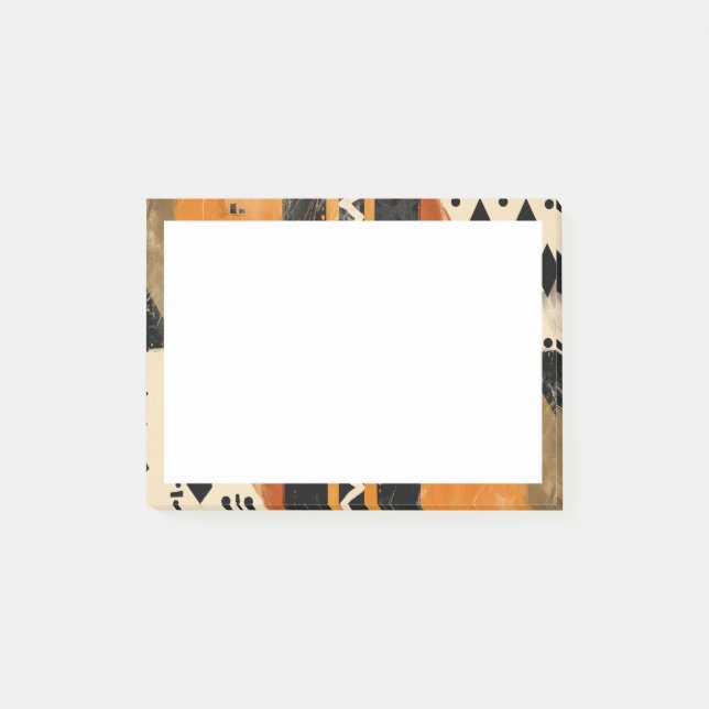 Post-it® Motifs tribaux dans les tons noir et terrestre (Devant)