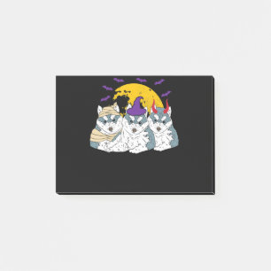 Post-it® Mummy witch siberian husky dog assolé