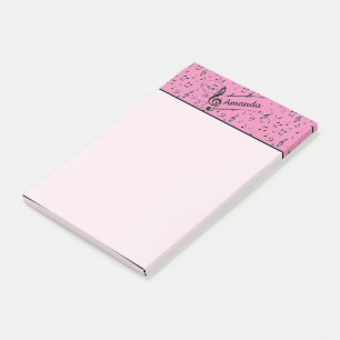 Post-it® Musical personnalisé noir