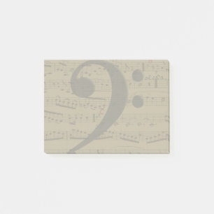 Post-it® Musical Treble Clef Sheet Musique Classique