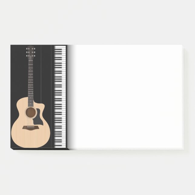 Post-it® Musique Guitare Piano Post it Notes (Devant)