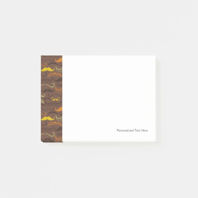 Post-it® Mustache motif, style rétro 5 (Devant)