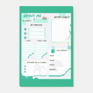 Post-it® My About Me Green