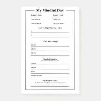 Post-it® My Mindful Day : Mindfult Daily Tracker