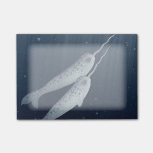 Post-it® Narwhals mignon nageant ensemble sous l'eau