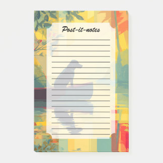 Post-it® Nature Minimalist Black Labrador Canoe