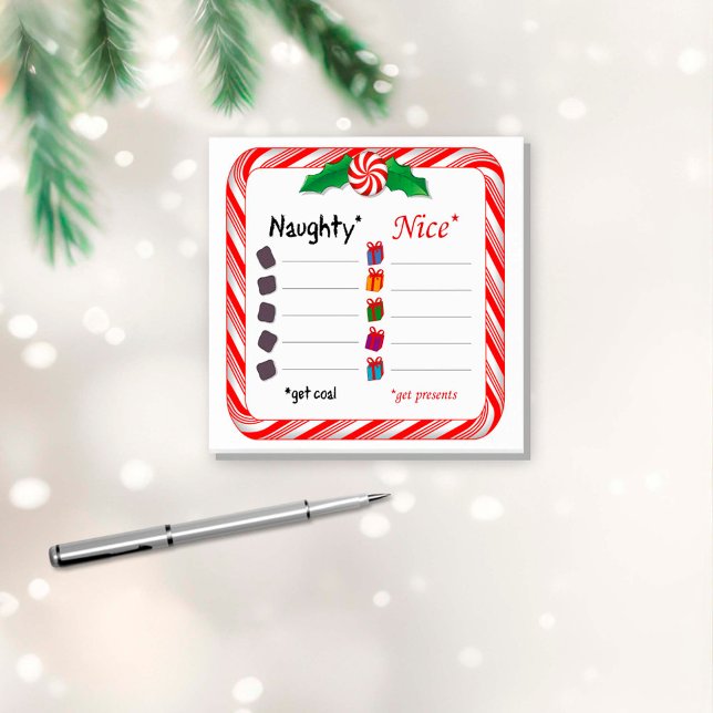 Post-it® Naughty ou Nice Père Noël (Not so Subtle Naughty or Nice. Post it Notes were made for Santa Claus! )