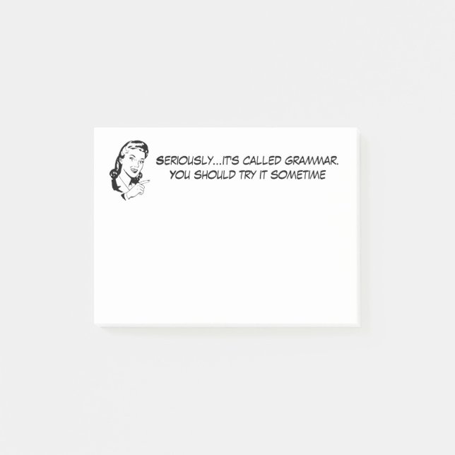 Post-it® Nazi drôle de grammaire (Devant)