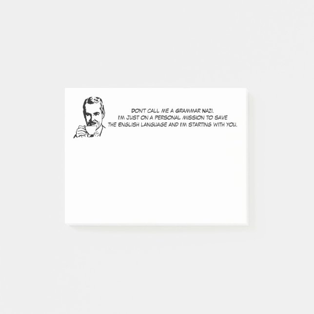 Post-it® Nazi drôle de grammaire (Devant)
