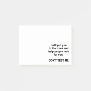 Post-it® Ne me testez pas