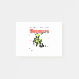 Post-it® Ne Parlez Pas À Des Étrangers-Humour-Rétro-Alien-A