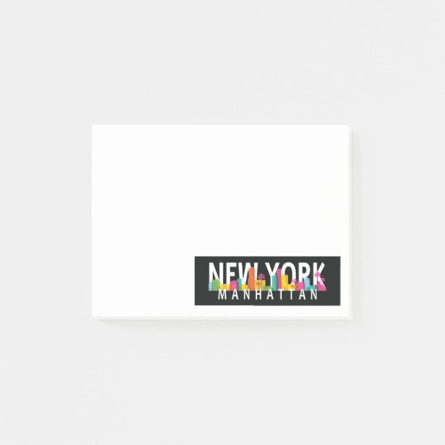 Post-it® New York Manhattan skyline avec palmiers (Devant)