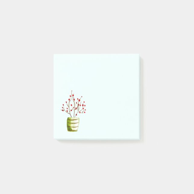 Post-it® Noël à l'aquarelle de Red Berries (Devant)