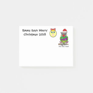 Post-it® Noël d'Emoji de hibou personnalisable