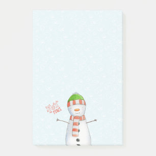 Post-it® Noël mignon de bonhomme de neige de joie et de