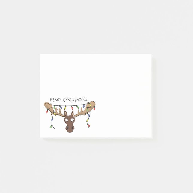 Post-it® Noël Moose Cute Amusant Animal de Noël (Devant)