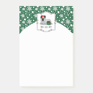 Post-it® Noël Père Noël Casquette Skye Terrier (argent)