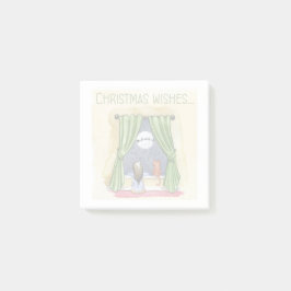 Post-it® Noël Souhaite Mignonne Enfant & Kitty Chat Noël