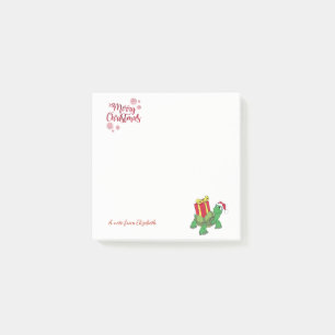 Post-it® Noël, Tortue, Chapeau de Père Noël, Personnalisé