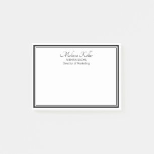 Post-it® noir blanc affaires marketing personnalisé
