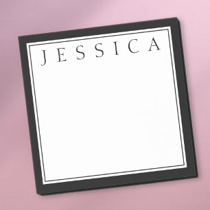 Post-it® Noir & Blanc Votre nom